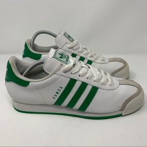 Adidas Samoa Mens White Green Sneaker